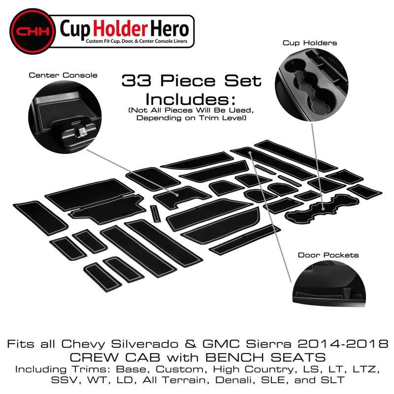 CupHolderHero fits Chevy Silverado 1500 Accessories & GMC Sierra 2014-2022