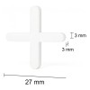 Separadores Crucetas Cruz Piso Loseta Ceramica Porcelanico espesor 3mm