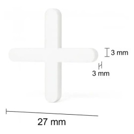 Separadores Crucetas Cruz Piso Loseta Ceramica Porcelanico espesor 3mm                                                                                