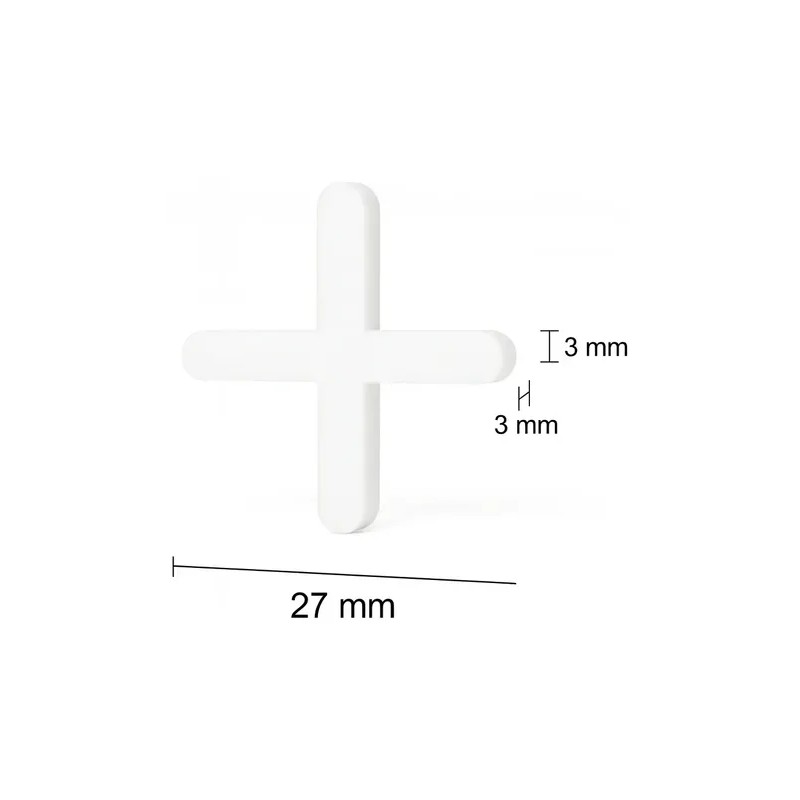 Separadores Crucetas Cruz Piso Loseta Ceramica Porcelanico espesor 3mm