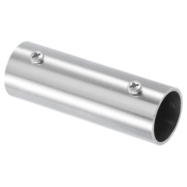 uxcell 1Pcs 2-Way Straight Pipe Fitting Connector, Fit 1 Inch(25mm) OD Pipe Stainless Steel 100mm Length Structural Pipe Connector Chain Link Fence Clamp