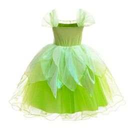 Lito Angels Tinkerbell Costume Green Fairy Dress Fancy Dress for Girls Kids Size 10-11 Years 128