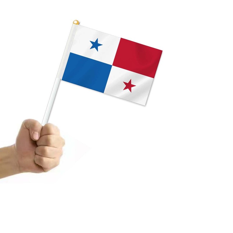 10 PCS Panama Handheld Small Flag, Panamanians Hand held Mini