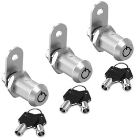 3 Pack 1-1/8 inch Cabinet Locks RV Storage Lock Mailbox Lock andKeyed Alike Code Unique RV Locks for Storage Door Mailbox Toolbox Zinc Alloy
