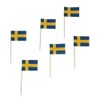 Flaggenpicker / Deko-Picker "SCHWEDEN" (8 cm - 50 Stück)