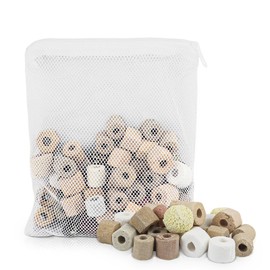 Aquarium Bio Media Ceramic Ball 2.2 Ib Fish Tank Filter Ceramic Rings 12 In 1 Bio Media Rings Set, Small Bio Ceramic Ball for Fish Tank and Pond Decorations, Bio Filter Mixture With Mesh Bag (1 Kg)