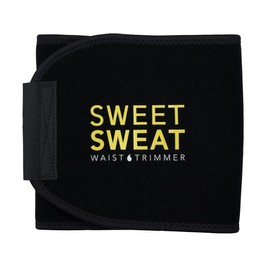Sweet Sweat Ab Trainer for Women and Men - Sweat Band Waist Trainer Belt for High Intensity Training and Gym Workouts, 5 Adjustable Sizes - Black/Pink:_Large Yellow_L