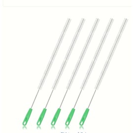 Lange Strohhalm-Reinigungsbürste, Abflussreinigungsbürste, Rohrreinigungsbürste, Spülbeckenreinigungsbürste für Küche und Badezimmer, Abfluss-Haarentferner, 5-teiliges Set, 380 x 260 x 12 mm