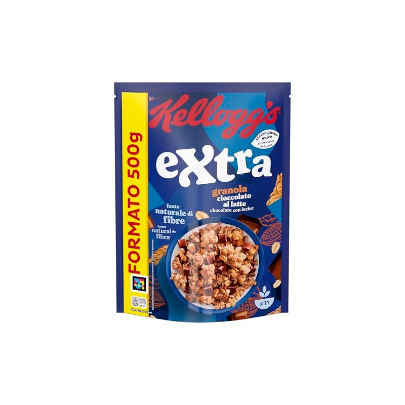 Kellogg's Cereali Extra | Gusto Cioccolato al Latte | Granola