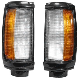 LH+RH Black Front Corner Lights Pair for Mitsubishi Triton ME MF MG MH MJ 86~96