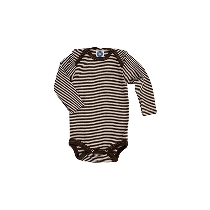 Cosilana, Baby Bodysuit Long Sleeve, 70% Wool, 30% Silk, striped