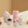 LOPYXBR 100PCS Ice Cream Cups 7oz/200ml Paper Ice Cream Bowls