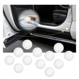 Set of 12 White Car Door Shock Cushions, Compatible with Toyota Alphard Vellfire 30 Series 2015-2021 Toyota BZ4X YEAM15 Models / XEAM10 2022 - Sticker Gasket Protector Shock Absorption Dress Up