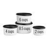 Tupperware One Touch Topper Stacking Canister Set of 4 Black