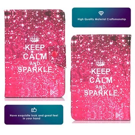 DETUOSI Universal 10.1 inch Tablet Case, 10 inch Tablet Cover, Travel Portable Protective Folio Leather Stand Shell Case【with 4 Fixed Rings】for All Kinds of 9.6-10.5 inch Android/iOS/Windows Tablet #6