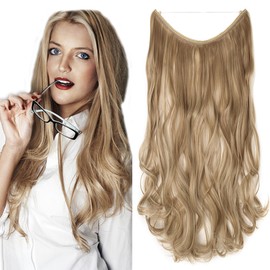 Hairpiece Extensions, 1 Bundle for Thickening Hair, Smooth with Invisible Wire, Wavy