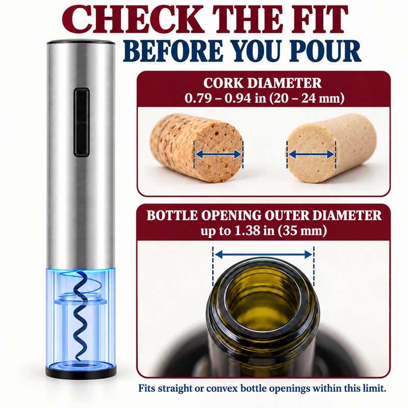 Rechargeable Electric Wine Opener with Foil Cutter USB C Charging