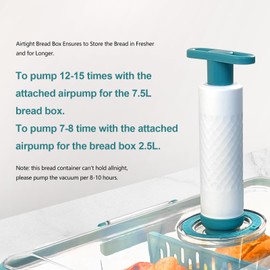 CTANCIFANG Bread Box for Homemade 2 Pack 7.5L +2.5L Large Sizes, Airtight Bread Container with Time Recording Lid Storage for Kitchen Countertop, Toast and Cookies