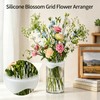 Clear Silicone Flower Stem Holder for Vases, Spiral Floral Arranger