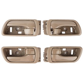 NPAUTO Inside Door Handle Replacement for Toyota Camry 2002 2003 2004 2005 2006, Interior Front Rear Left Driver and Right Passenger Side, Beige, Pack of 4