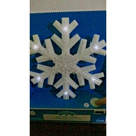 Holiday Time~12" SNOWFLAKE LED Cool White CHRISTMAS TREE TOPPER~NWT