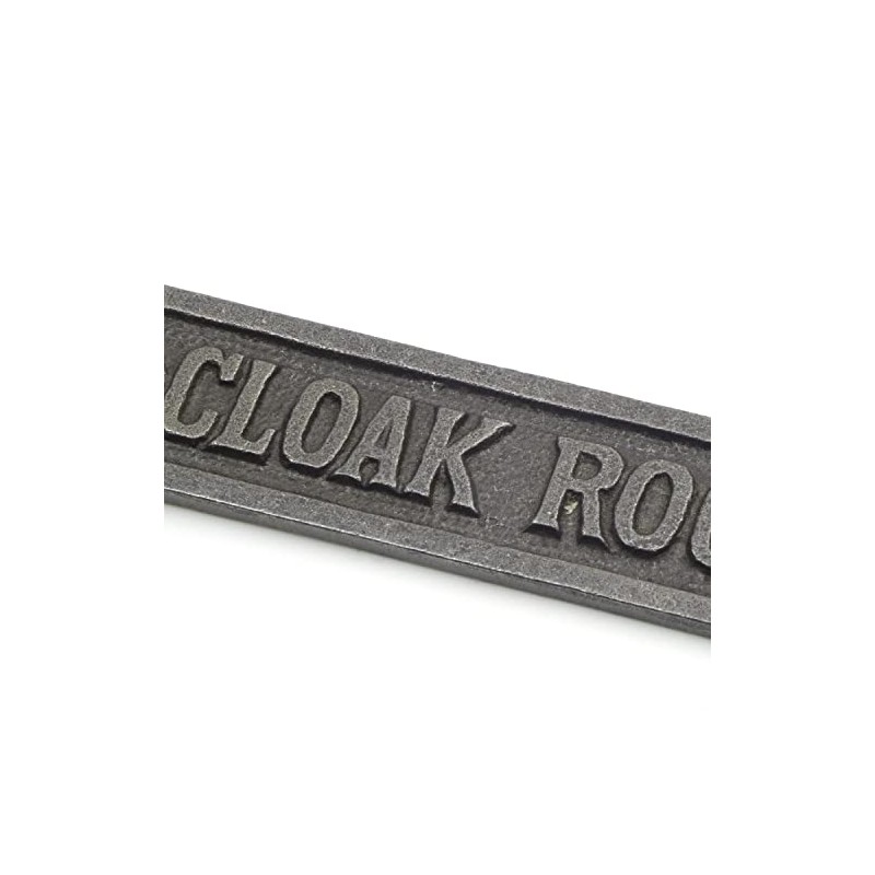 Cast Iron CLOAK ROOM sign - 150mm x 45mm c/w