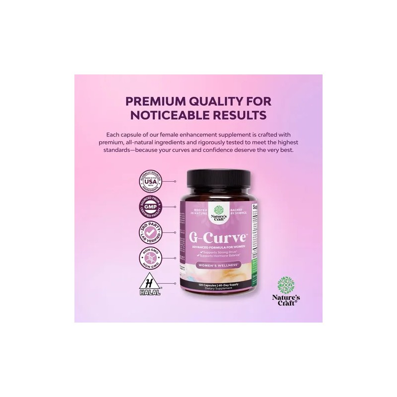 Natures Craft G-curve Píldoras Realzadoras Para Mujeres 120