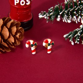 Earrings Christmas Silver 925 Stud Earrings Small Children's Earrings for Women Girls Gifts Christmas Earrings Christmas Trees Stud Earrings, Sterling Silver