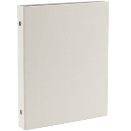 Nakabayashi cotto A-COPLY-401-W Black Mat Photo Album, 6 Holes, Binder Type, L and KG Form, 2 Tier Pockets, White