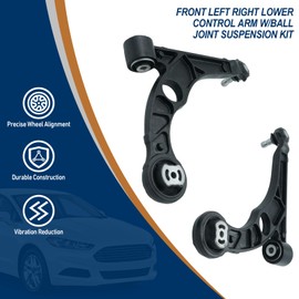 Front Left Right Lower Control Arm w/Ball Joint Suspension Kit Replacement Compatible with 2015-2017 Chrysler 200, for 2013-2016 Dodge Dart OE Numbers MS251201 MS251202