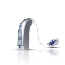 Banglijian Rechargeable Hearing Aid RIC(Receiver in canal) for Seniors and Adults with Digital Noise Cancelling and Feedback Cancellation, Powerful Digital Hearing Aid (Blue-Left Ear)