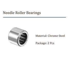 Kozelo 2pcs HF1416 Needle Roller Bearings - [14mm x 20mm x 16mm] One Way Clutch Bearing for Transmission Use, Chrome Steel Rollers