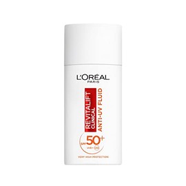 L'Oréal Paris Daily Anti-UV Fluid SPF 50+ for Women: Protects the Skin from UV Radiation and Effectively Prevents First Wrinkles with SPF50+ and Vitamin C, Revitalift Clinical, 1 x 50 ml