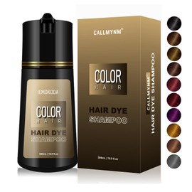 Callmynm Hair Dye Shampoo for Gray Hair, 3 In 1 Natural & Long-Lasting Hair Color Shampoo, Instant Magic Hair Dye, Champu Para Canas, Herbal Treated for Men Women,16.9 fl.oz (Coffee)