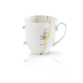 SELETTI Kintsugi Tasse aus Porzellan und 24 Karat Gold, Mod. 2