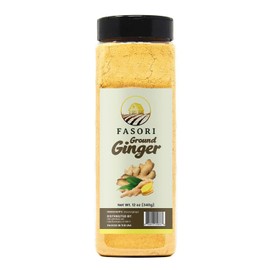 Fasori Ground Ginger Powder 12 oz — Fresh, Premium Quality, Aromatic Fine Ginger Root | Perfect for Cooking, Baking, Smoothies & Tea