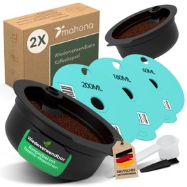 Refillable Nespresso Stainless Steel Coffee Capsule for Refilling, Reusable Refill Capsule for Environmentally Conscious Coffee Lovers, Compatible with Nespresso Machines (Pack of 2 (Tassimo))