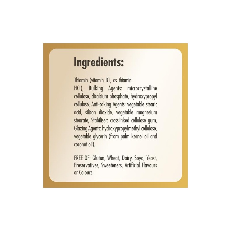 Solgar Vitamin B1 (Thiamin) 500 mg - 100 Tablets