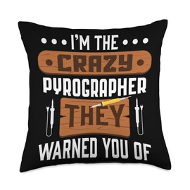 Woodburning Kit Adults Pyrography Lover Tools Pyrographer Pyrography Woodburner Men Throw Pillow, 18x18, Multicolor