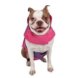 TOUCHDOG 'Lightening-Shield' Waterproof 2-in-1 with Removable Polar Fleece Lining Pet Dog Coat Jacket w/ Blackshark Technology, Small, Pink, Purple