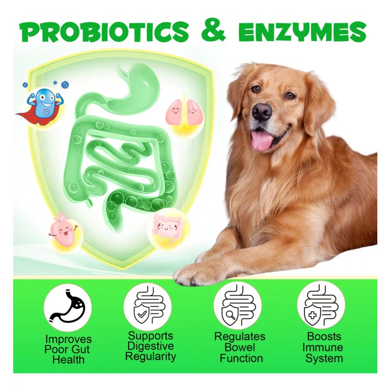 Probioticos Para Perros 180 Tabletas Sabor A Pato Asado