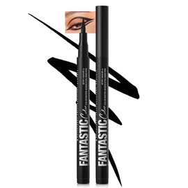 Black Matte Liquid Eyeliner Pencil, Colorful High Pigmented Waterline Eye liner Waterproof Pen, Bright Colored Smudgeproof Long Lasting Eyeliner Pen Christmas Party Festival Makeup Gift for Women-12