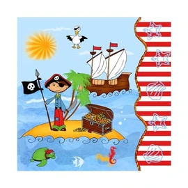 Papstar 81975 20pieza (S) Multicolor Fabric Napkin Serviettes (Multicolor, Fabric, Square, Cartoon Pattern, FSC, 330 mm)