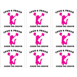 Cheerleader Cheer Temporary Tattoo, Gift for Girls Team, Goody Bag Item, Pack of 24 Individually Cut