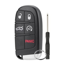 4+1 Button Remote Key Fob Fits for 2011-2019 Chrysler300/2015-2017 Chrysler 200/2015-2018 Dodge Challenger/2011-2018 Dodge Charger/2014-2016 dart limited Keyless Entry Remote 433 MHz FCCID M3N40821302