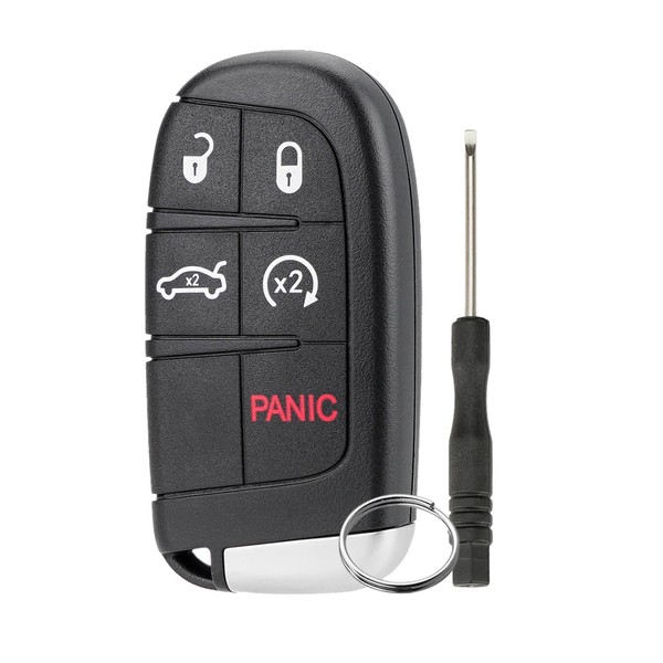 4+1 Button Remote Key Fob Fits for 2011-2019 Chrysler300/2015-2017 Chrysler