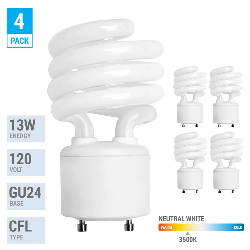 KOR Pack of 4 – 13 Watt Mini Spiral –
