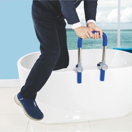 Grab Bars for Bathtubs and Showers,304 Stainless Steel Adjustable Bathtub Safety Rail for Seniors,Sturdy and Durable Tub Grab Bar, Assistance Bathtub Handle Clamp for Bath Support