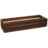 Genware NEV-TR220 Wooden Crate, Dark Rustic Finish, 34 cm x