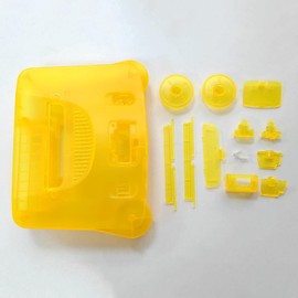Hzxkqmil Replacement Housing Shell for N64 Retro Video Game Console, Translucent Case Accessories with Screwdrivers for N64 Game Console, Transparent Orange